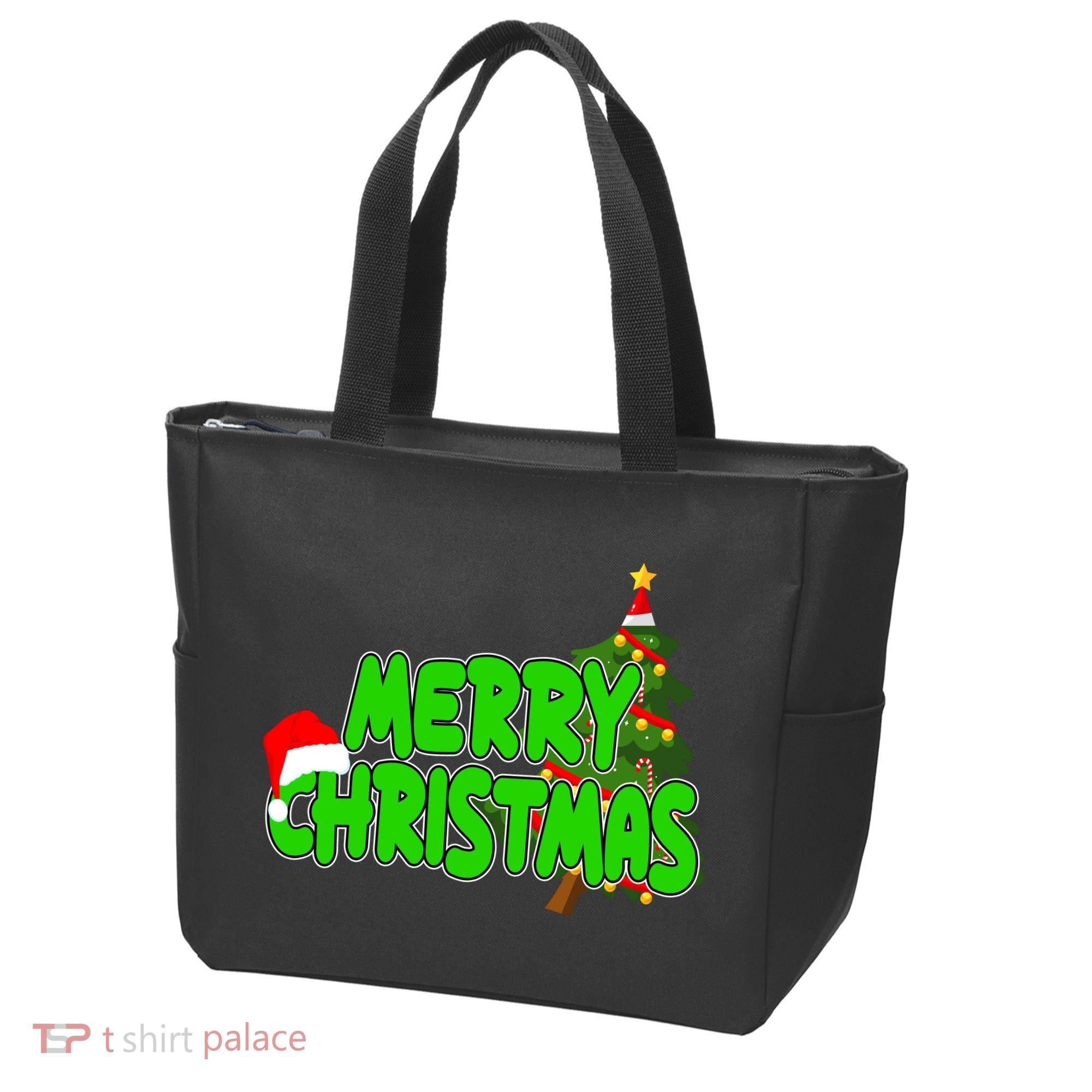 Merry Christmas Festive Holiday Tote Bag