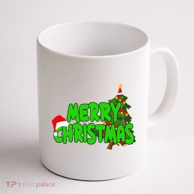 Merry Christmas Festive Holiday Coffee Mug back