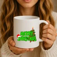 Merry Christmas Festive Holiday Coffee Mug thumb 3