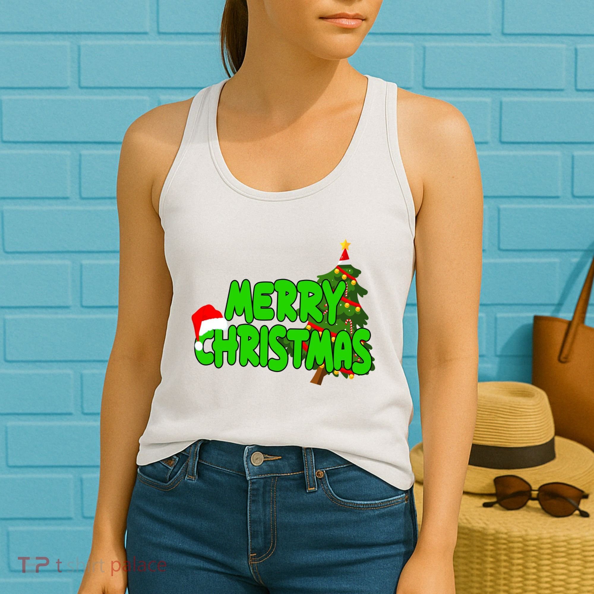 Merry Christmas Festive Holiday Women's Tank Top
