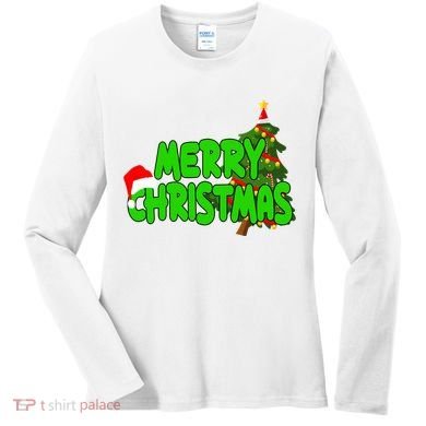 Merry Christmas Festive Holiday Women's Long Sleeve Shirt