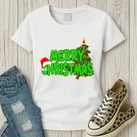 Merry Christmas Festive Holiday Women's T-Shirt thumb 3