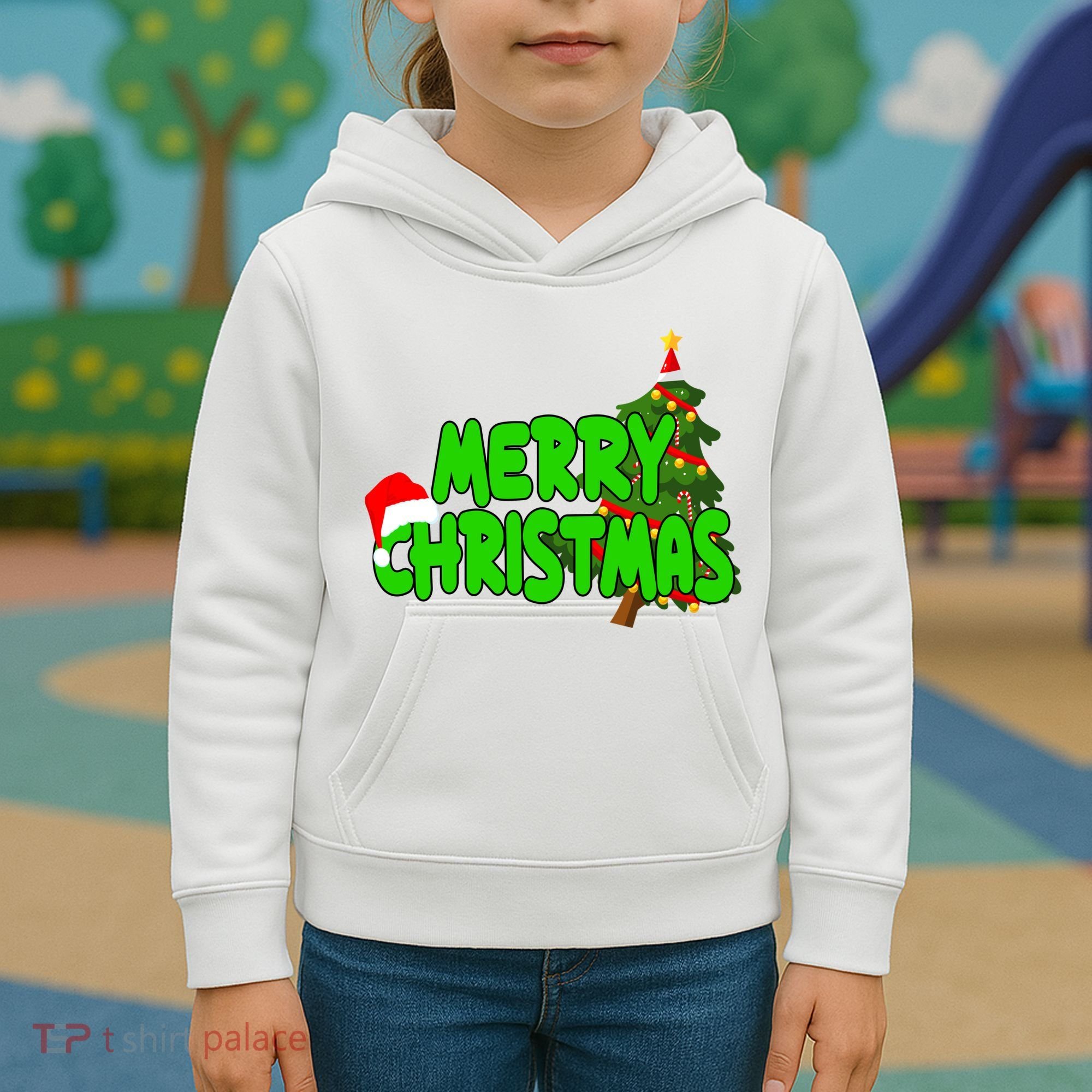 Merry Christmas Festive Holiday Kids Hoodie