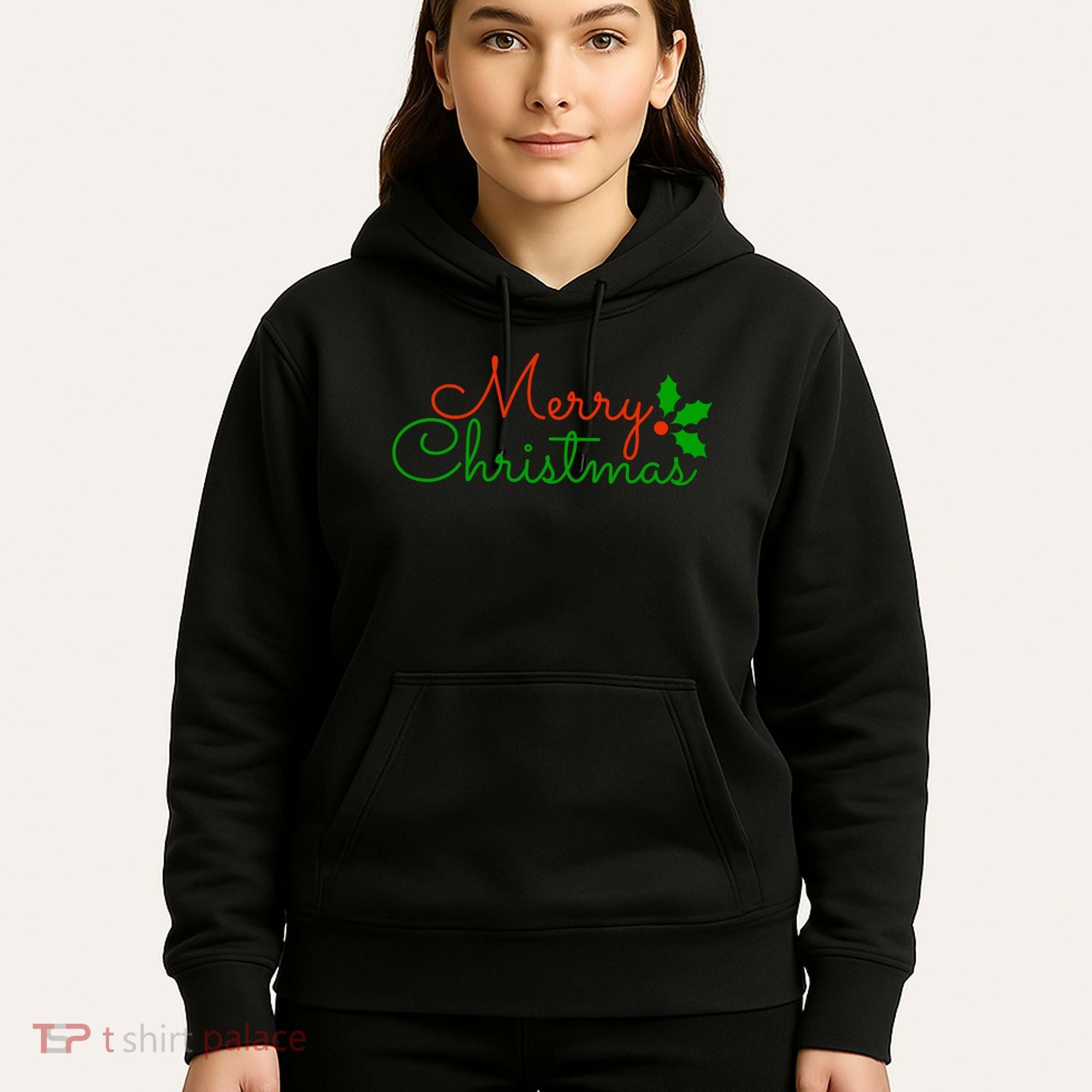 Merry Christmas Festive Logo Hoodie
