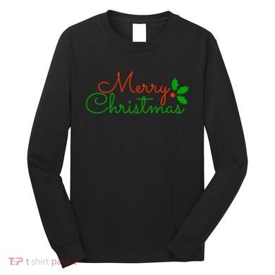 Merry Christmas Festive Logo Long Sleeve Shirt