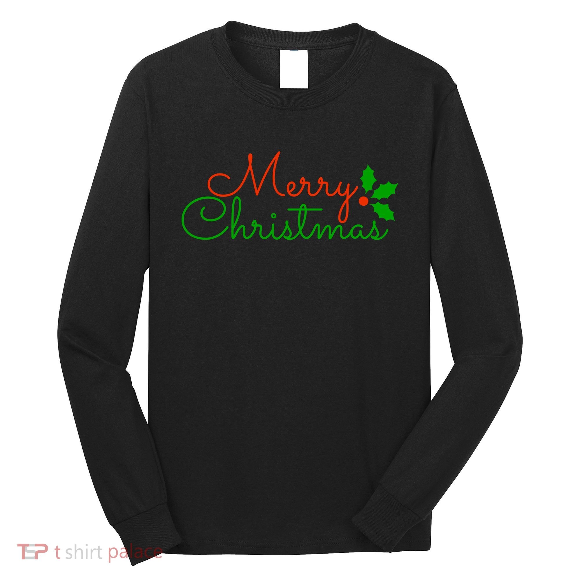 Merry Christmas Festive Logo Long Sleeve Shirt
