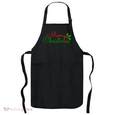 Merry Christmas Festive Logo Apron
