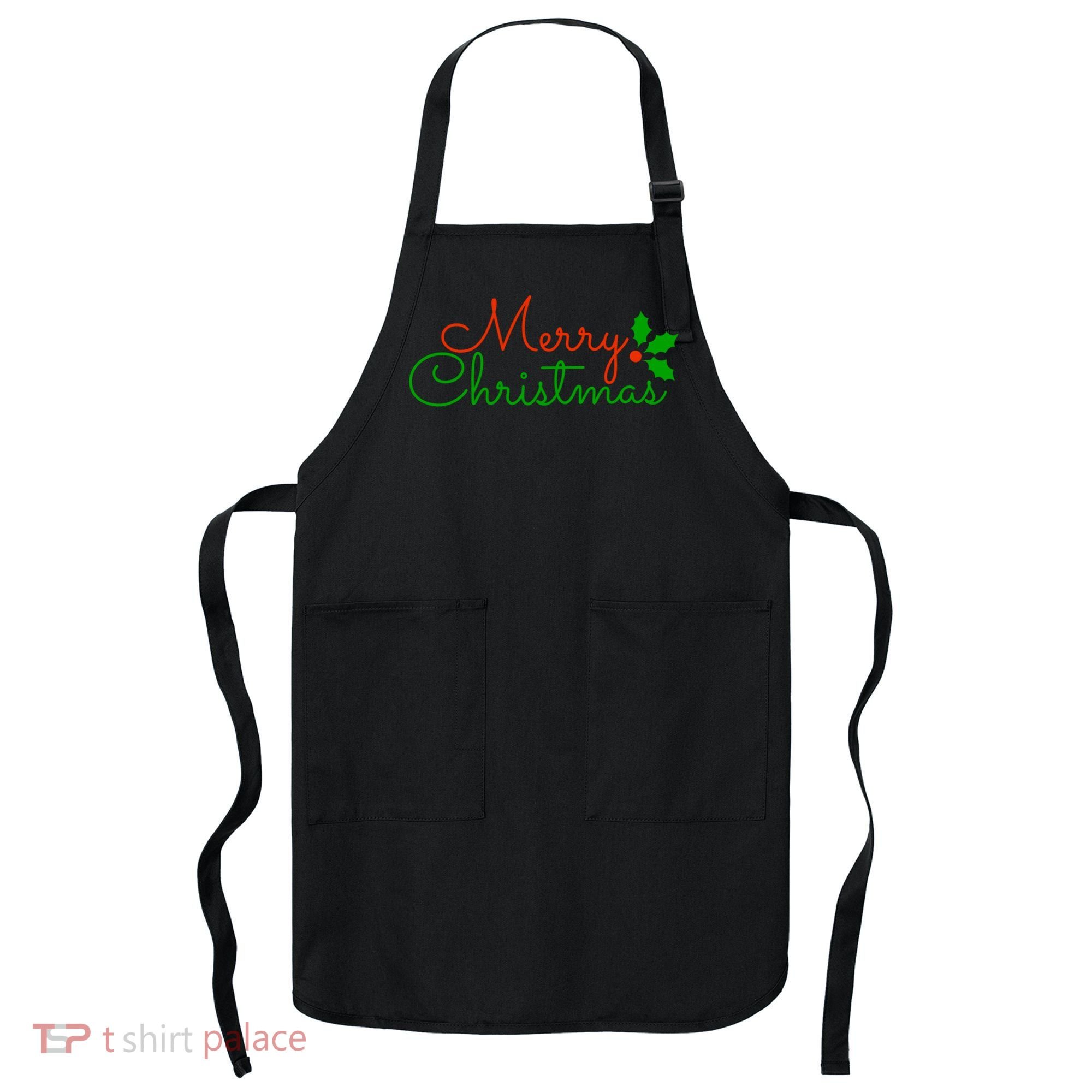Merry Christmas Festive Logo Apron