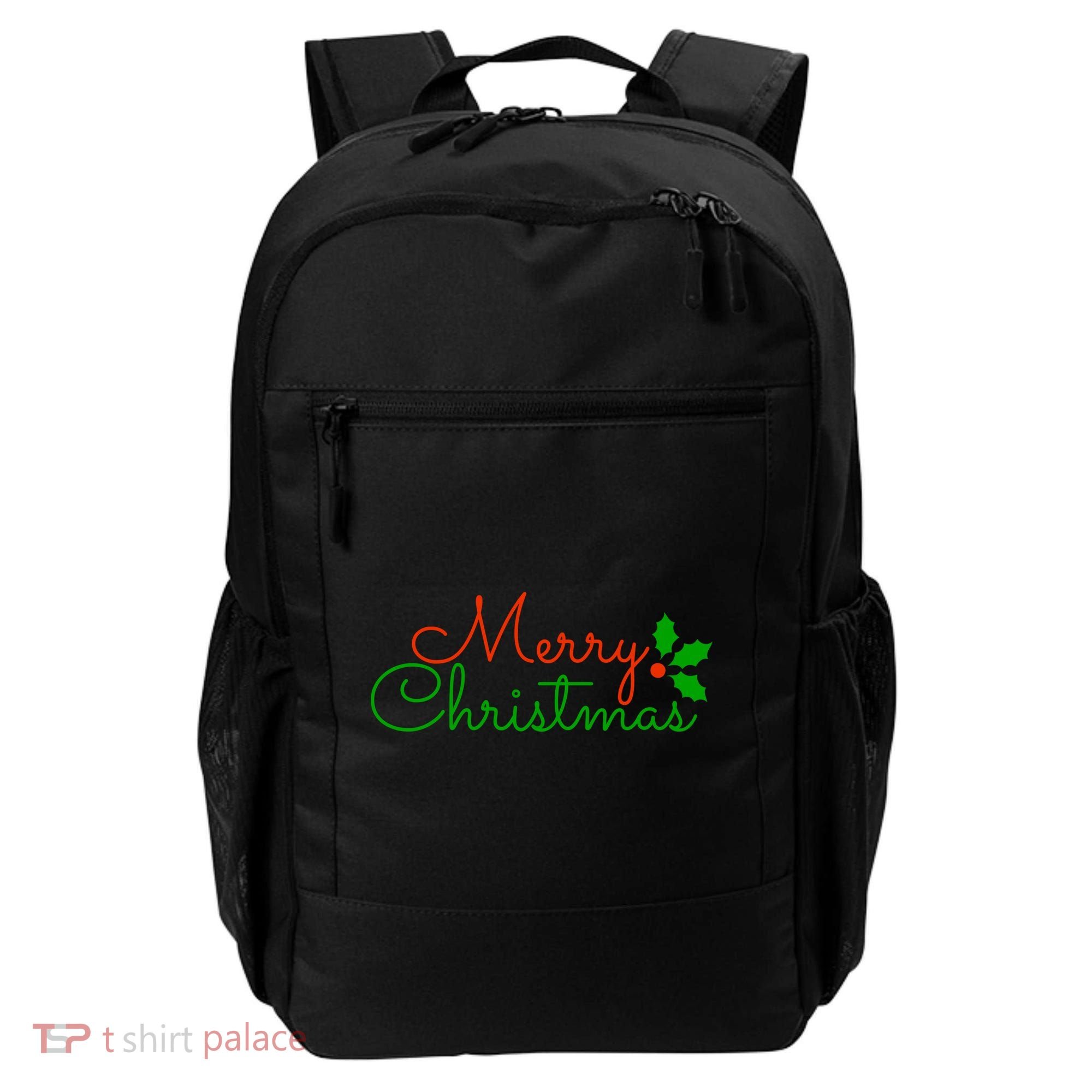 Merry Christmas Festive Logo Backpack