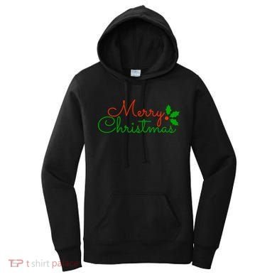 Merry Christmas Festive Logo Women's Hoodie
