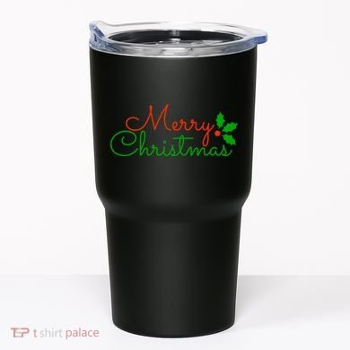 Merry Christmas Festive Logo Tumbler