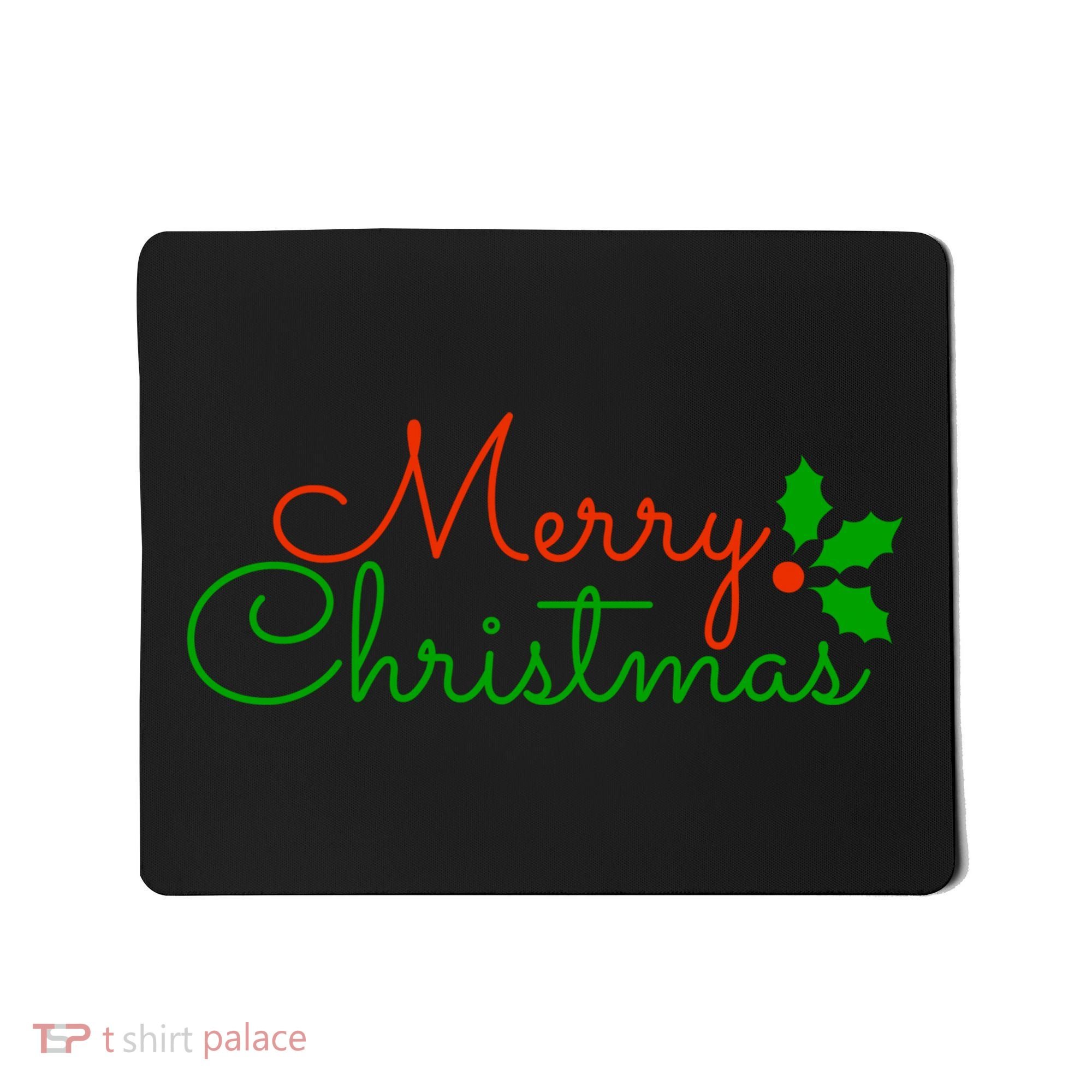Merry Christmas Festive Logo Mousepad