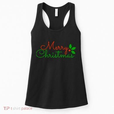 Merry Christmas Festive Logo Women's Tank Top