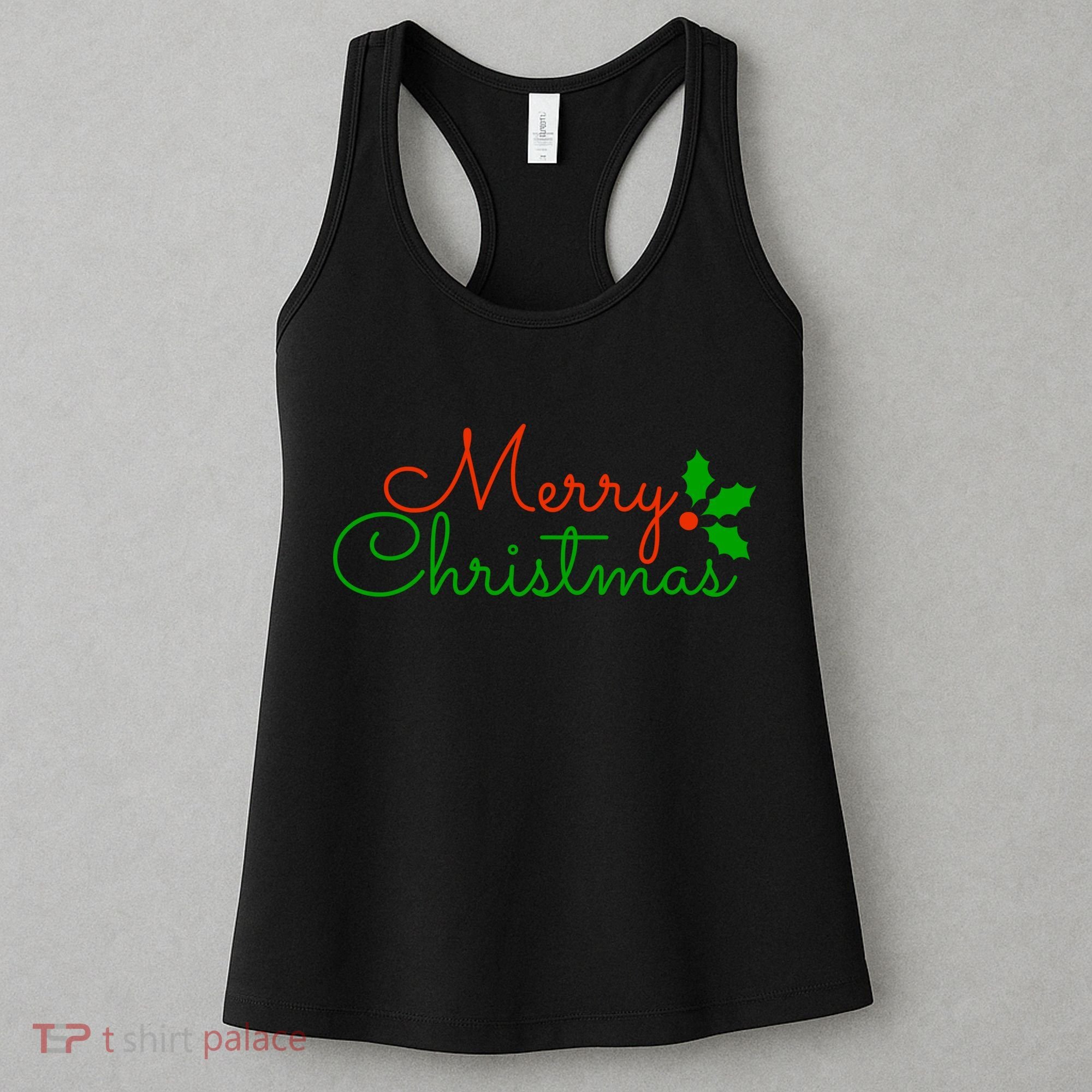 Merry Christmas Festive Logo Women's Tank Top