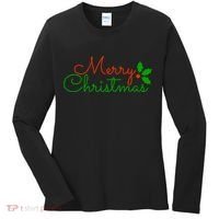 Merry Christmas Festive Logo Women's Long Sleeve Shirt thumb 0