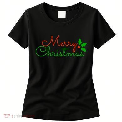 Merry Christmas Festive Logo Women's T-Shirt