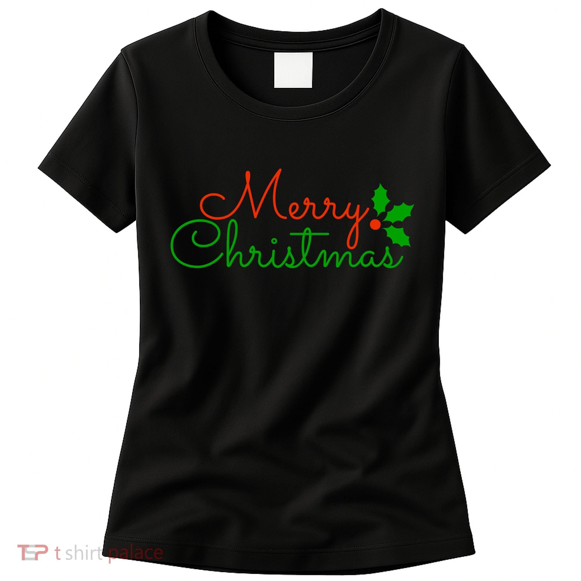 Merry Christmas Festive Logo Women's T-Shirt