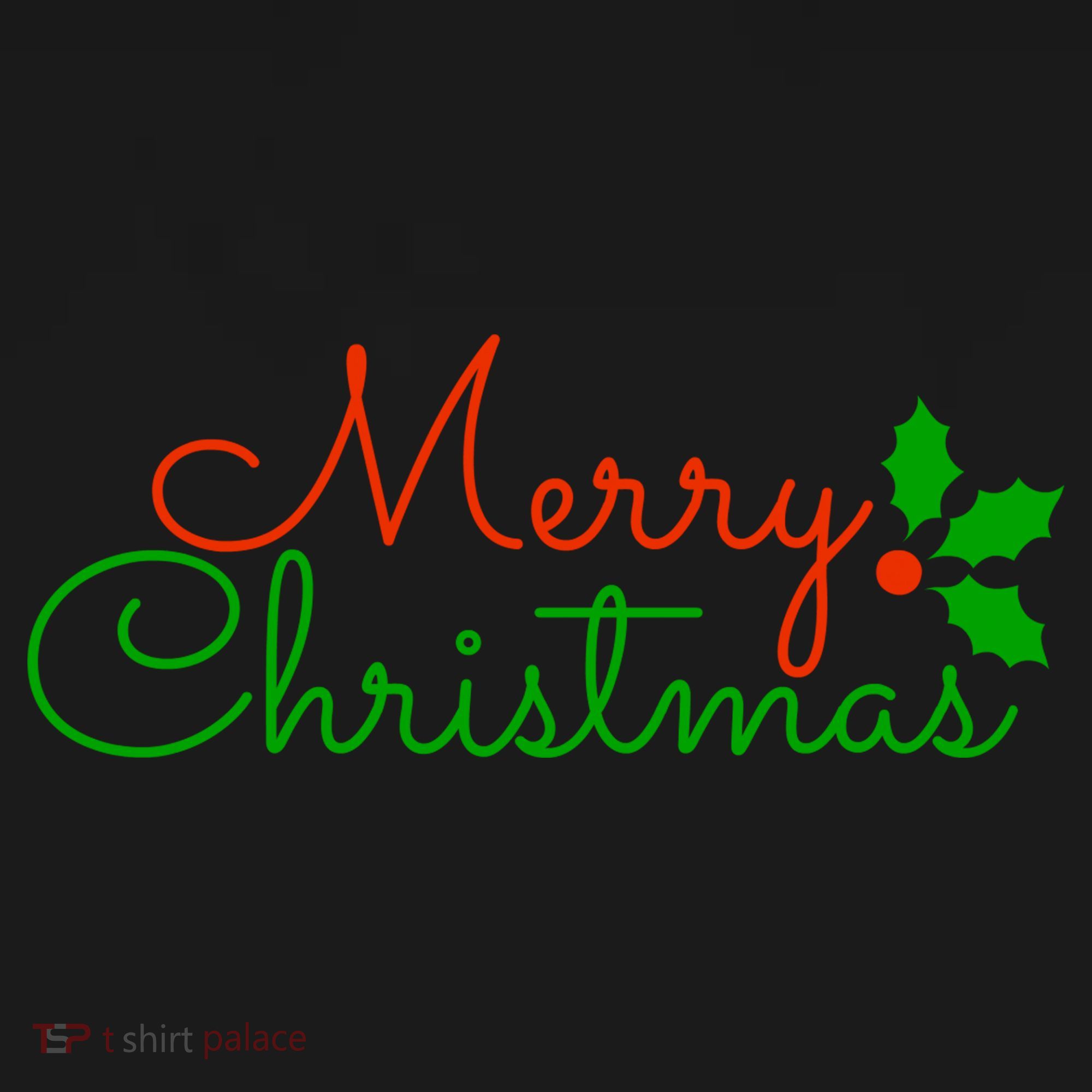 Merry Christmas Festive Logo Kids Hoodie