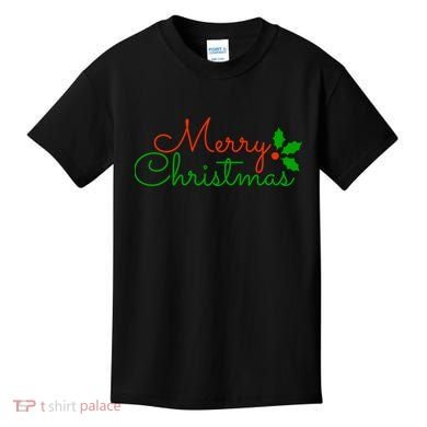 Merry Christmas Festive Logo Kids T-Shirt