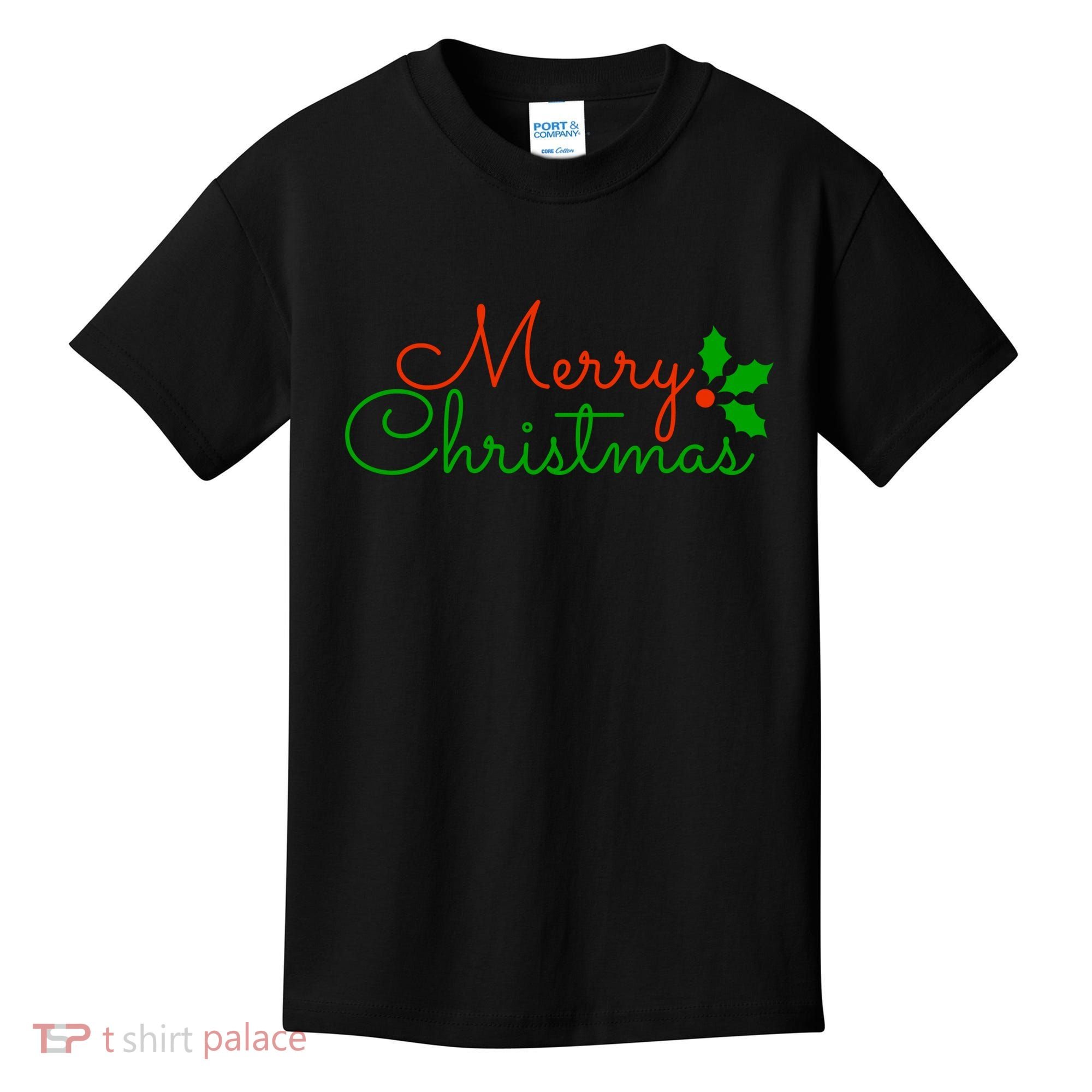 Merry Christmas Festive Logo Kids T-Shirt