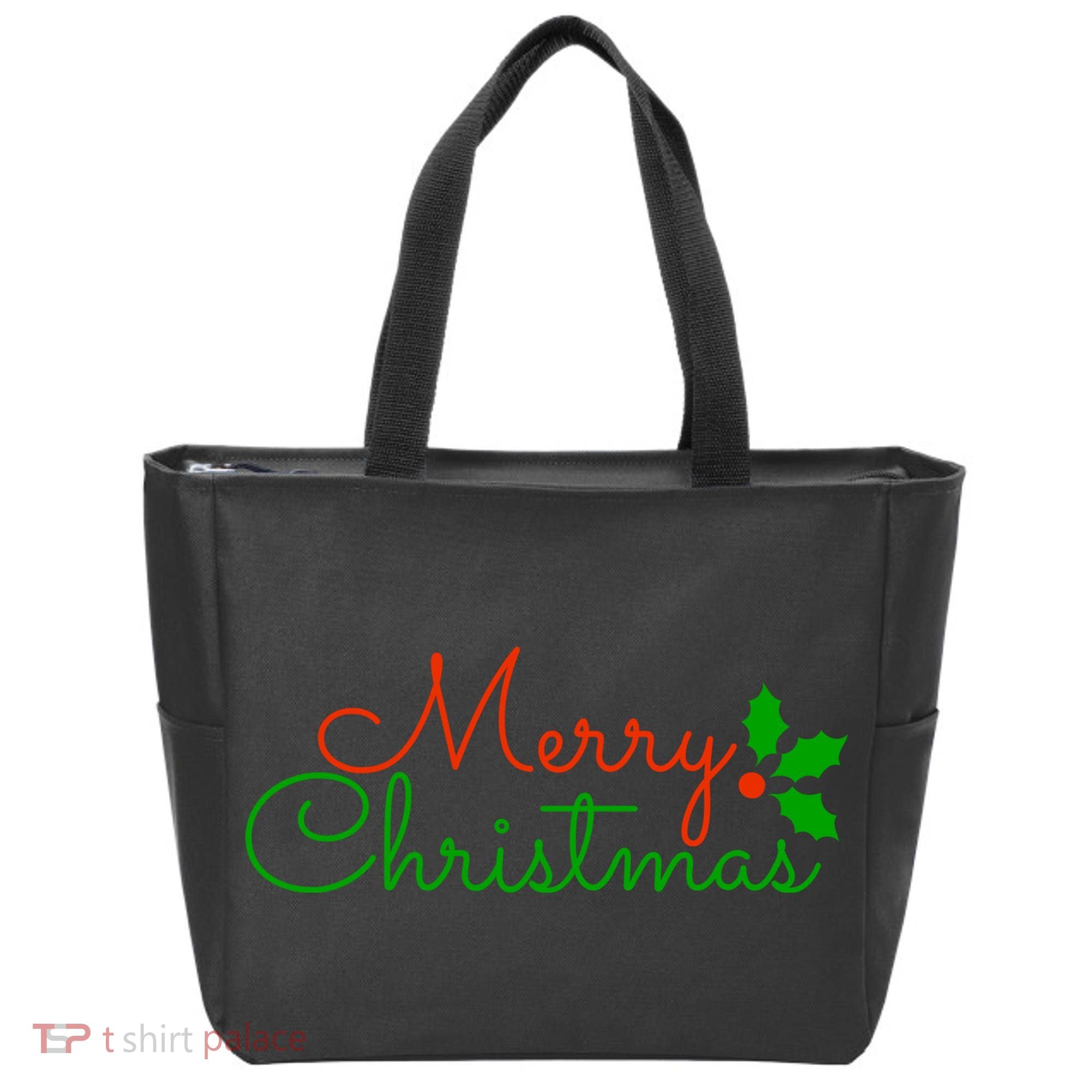 Merry Christmas Festive Logo Tote Bag