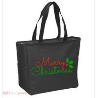 Merry Christmas Festive Logo Tote Bag thumb 2
