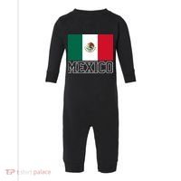 Mexico Country Flag Mexican Fan Infant Fleece One Piece thumb 0