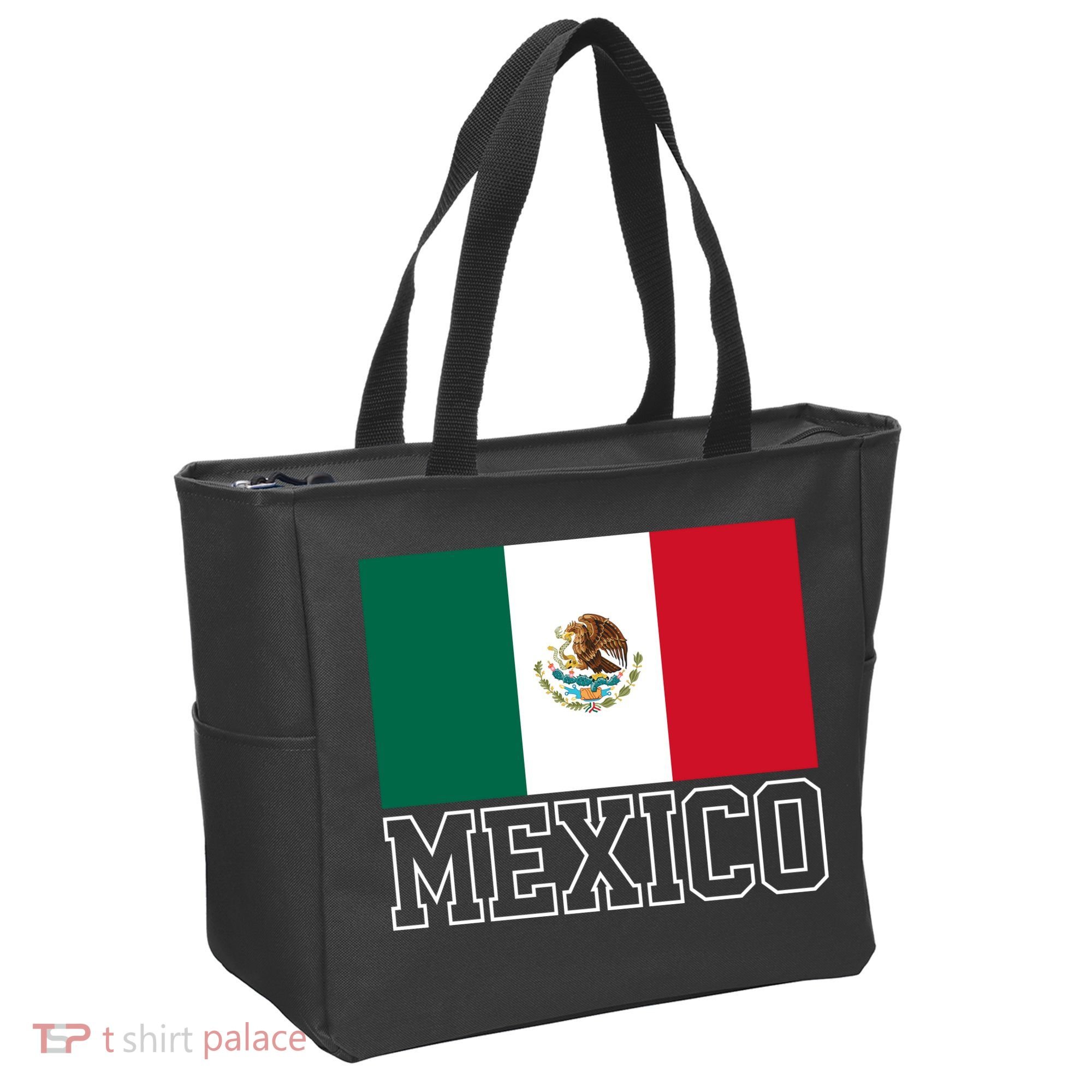 Mexico Country Flag Mexican Fan Tote Bag