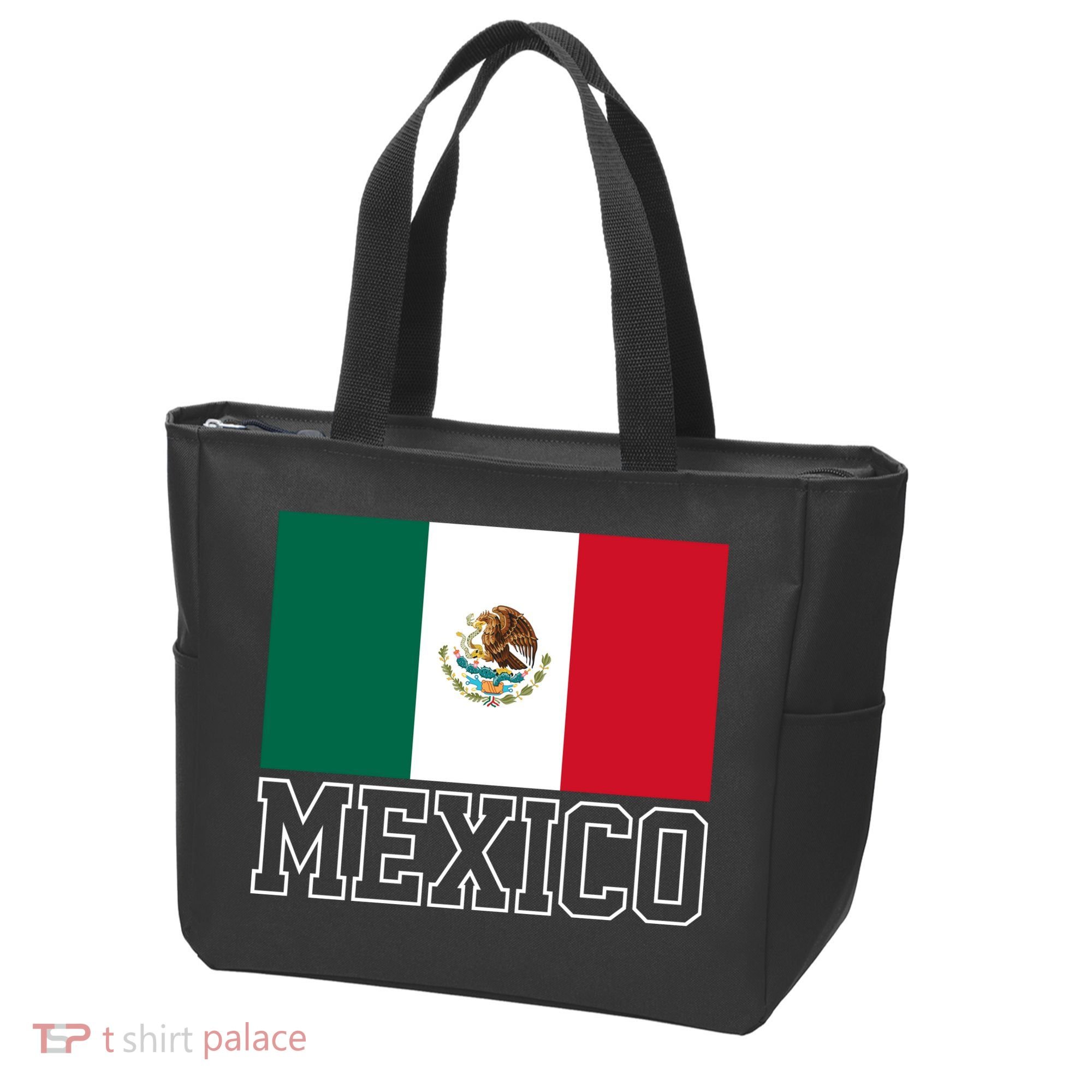 Mexico Country Flag Mexican Fan Tote Bag