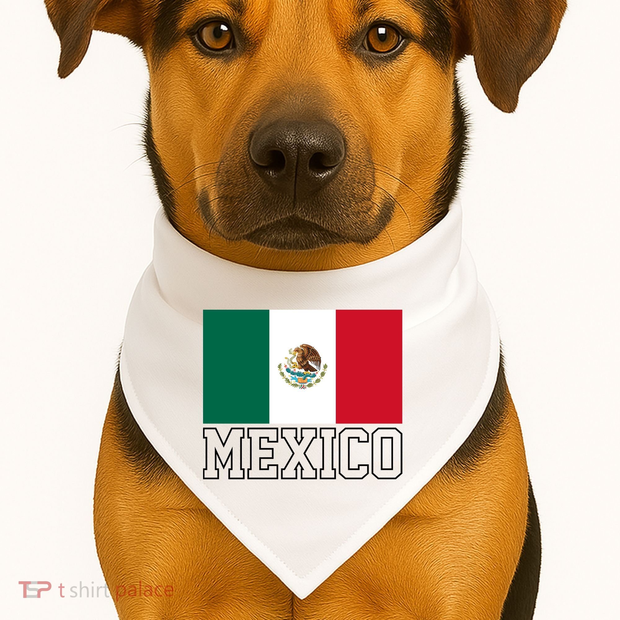 Mexico Country Flag Mexican Fan USA-Made Doggie Bandana