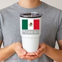 Mexico Country Flag Mexican Fan Tumbler thumb 2