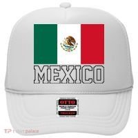 Mexico Country Flag Mexican Fan Hat thumb 0