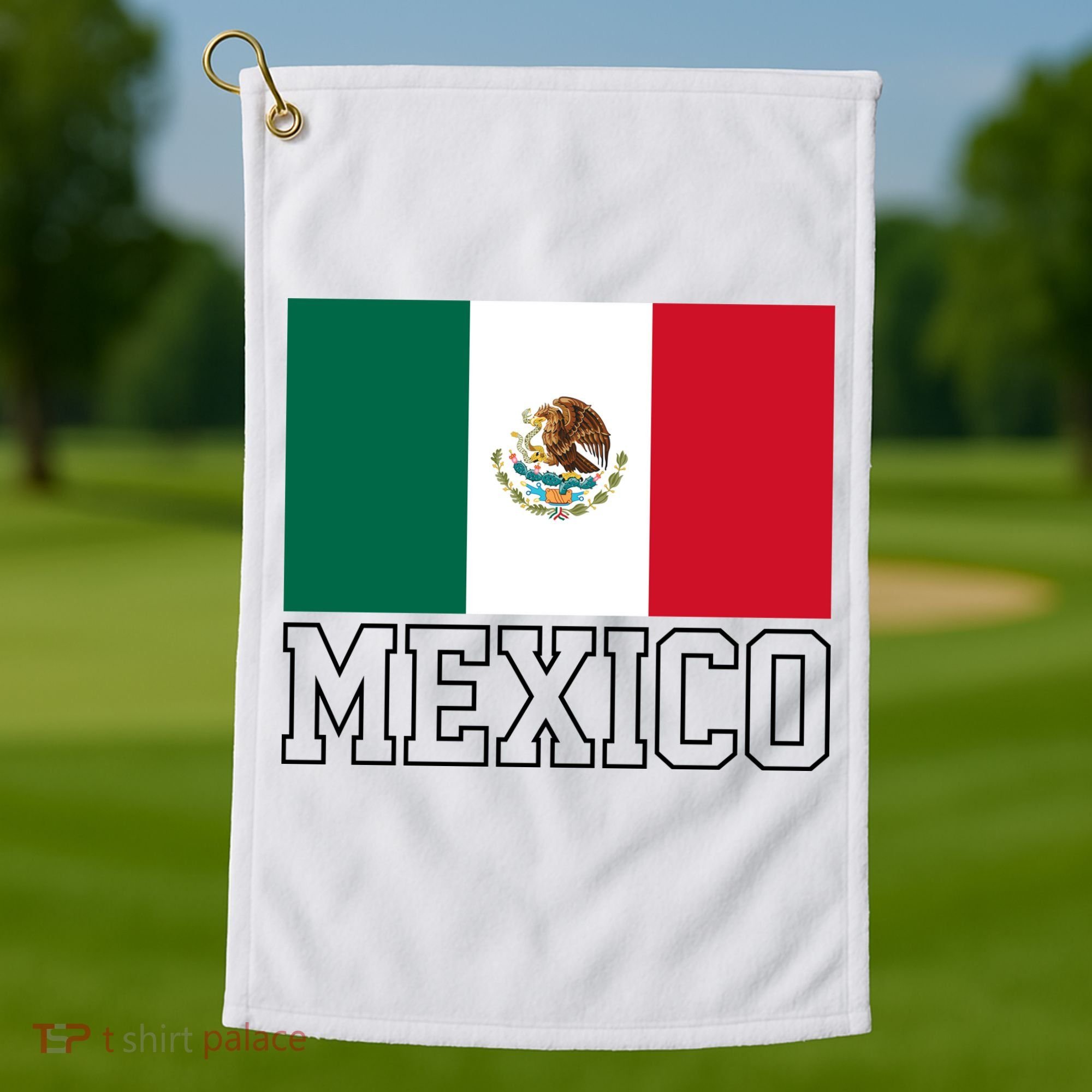 Mexico Country Flag Mexican Fan Golf Towel
