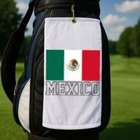 Mexico Country Flag Mexican Fan Golf Towel thumb 2