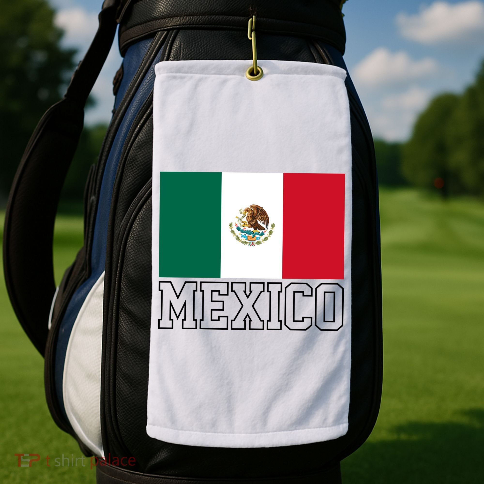 Mexico Country Flag Mexican Fan Golf Towel