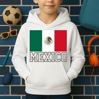 Mexico Country Flag Mexican Fan Kids Hoodie thumb 2