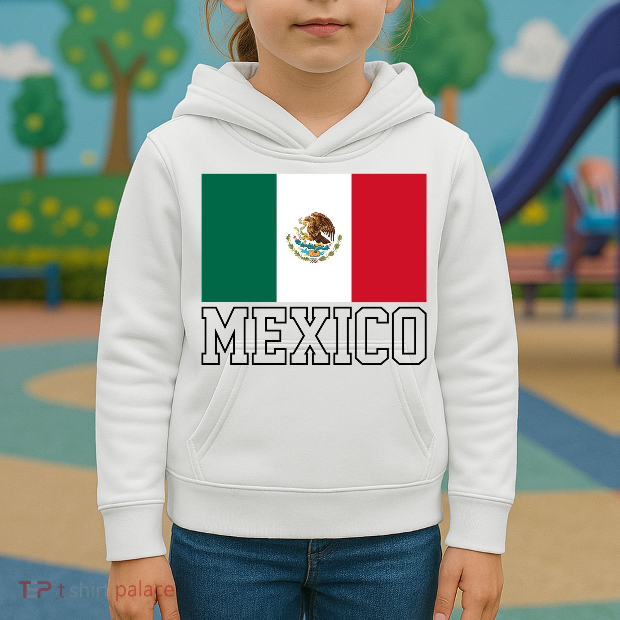 Mexico Country Flag Mexican Fan Kids Hoodie