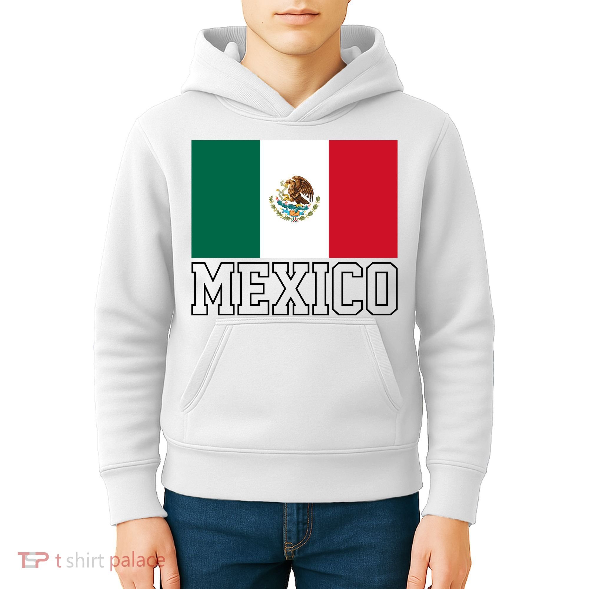 Mexico Country Flag Mexican Fan Kids Hoodie