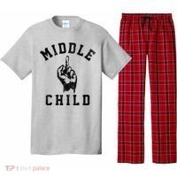 Middle Child Funny Offensive Adult Humor Finger Pajama Set thumb 0