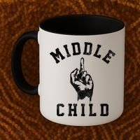 Middle Child Funny Offensive Adult Humor Finger Coffee Mug thumb 2