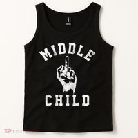 Middle Child Funny Offensive Adult Humor Finger Tank Top thumb 2