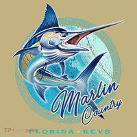 Marlin Country Florida Keys, Saltwater Fishing Tee T-Shirt thumb 7