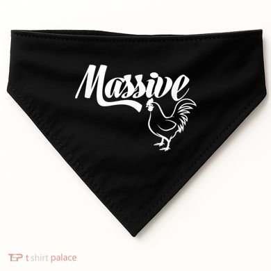 Massive Cock Funny Rooster And Cockerel Chicken USA-Made Doggie Bandana
