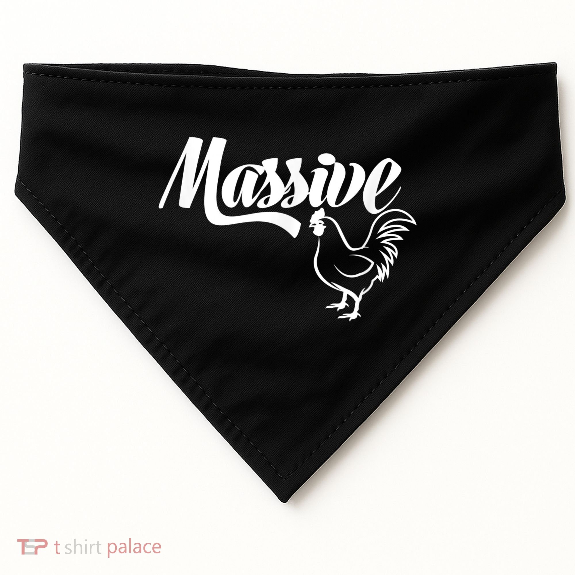 Massive Cock Funny Rooster And Cockerel Chicken USA-Made Doggie Bandana