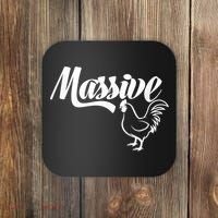Massive Cock Funny Rooster And Cockerel Chicken Coaster thumb 0