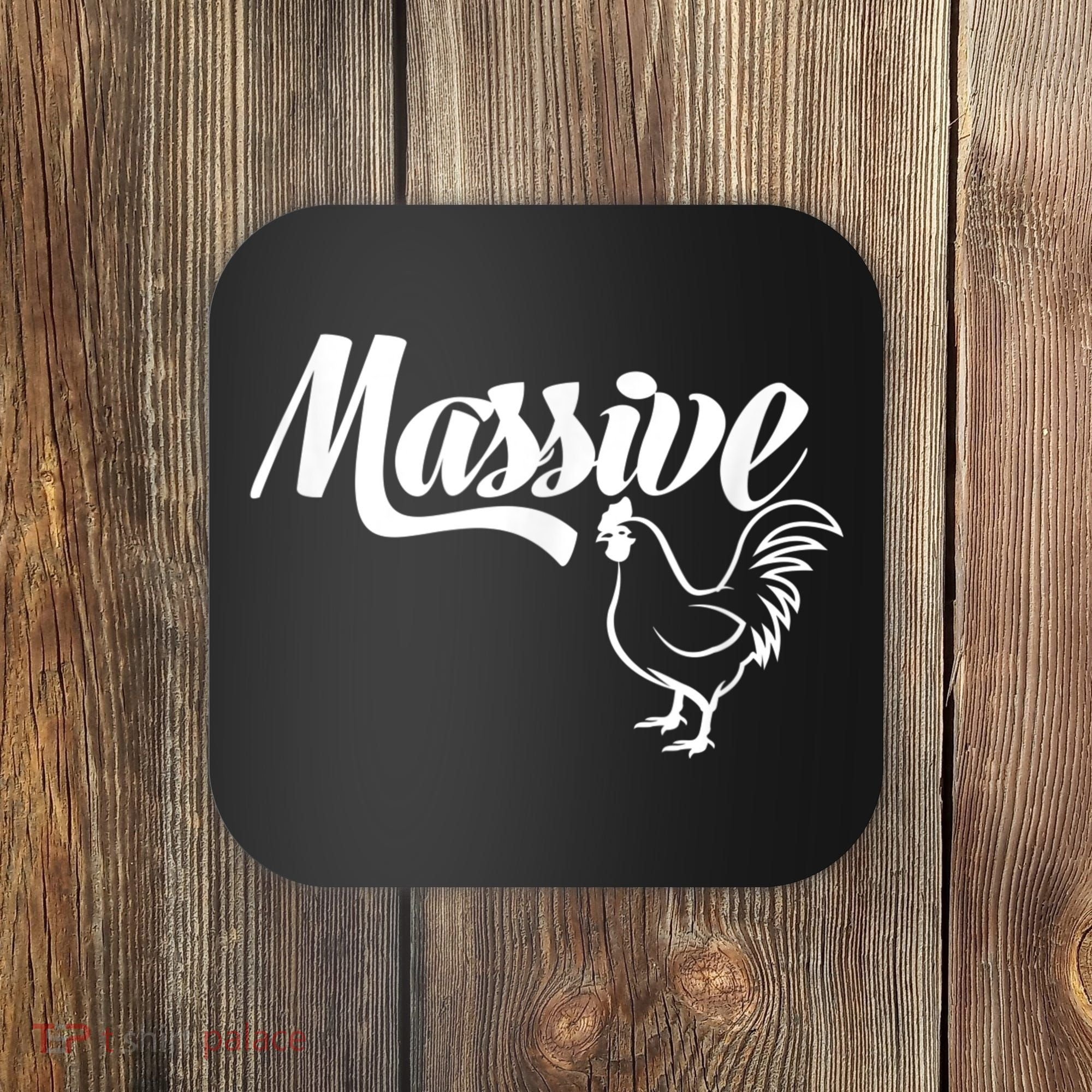 Massive Cock Funny Rooster And Cockerel Chicken Coaster