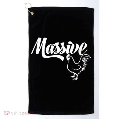 Massive Cock Funny Rooster And Cockerel Chicken Golf Towel
