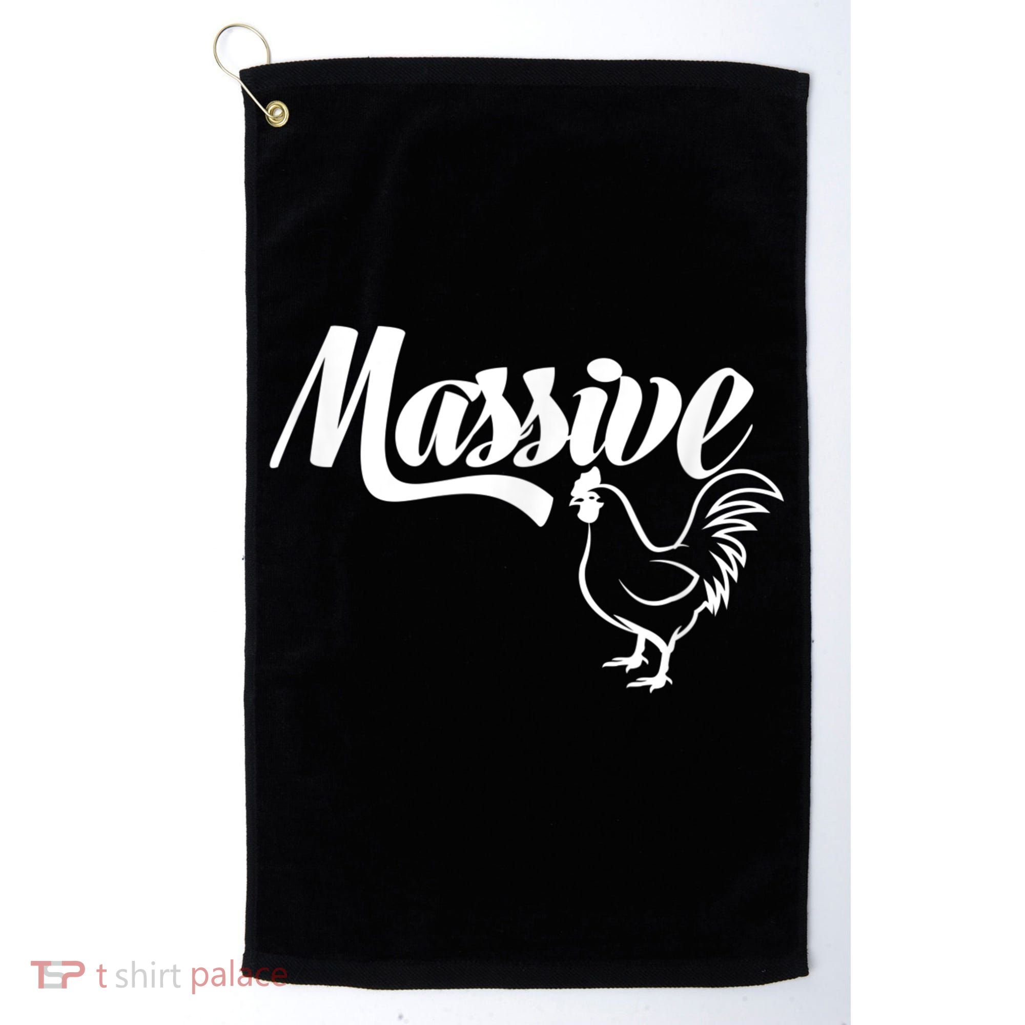 Massive Cock Funny Rooster And Cockerel Chicken Golf Towel