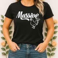 Massive Cock Funny Rooster And Cockerel Chicken Women's T-Shirt thumb 2