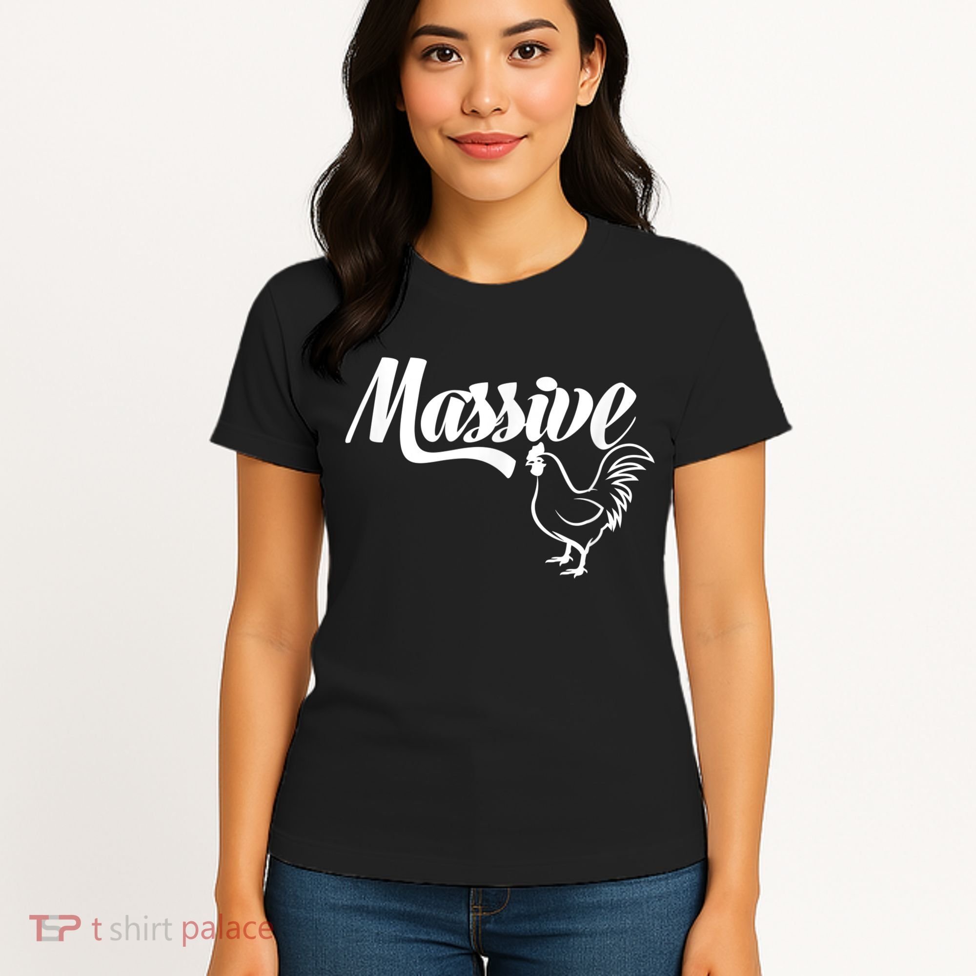 Massive Cock Funny Rooster And Cockerel Chicken Women's T-Shirt